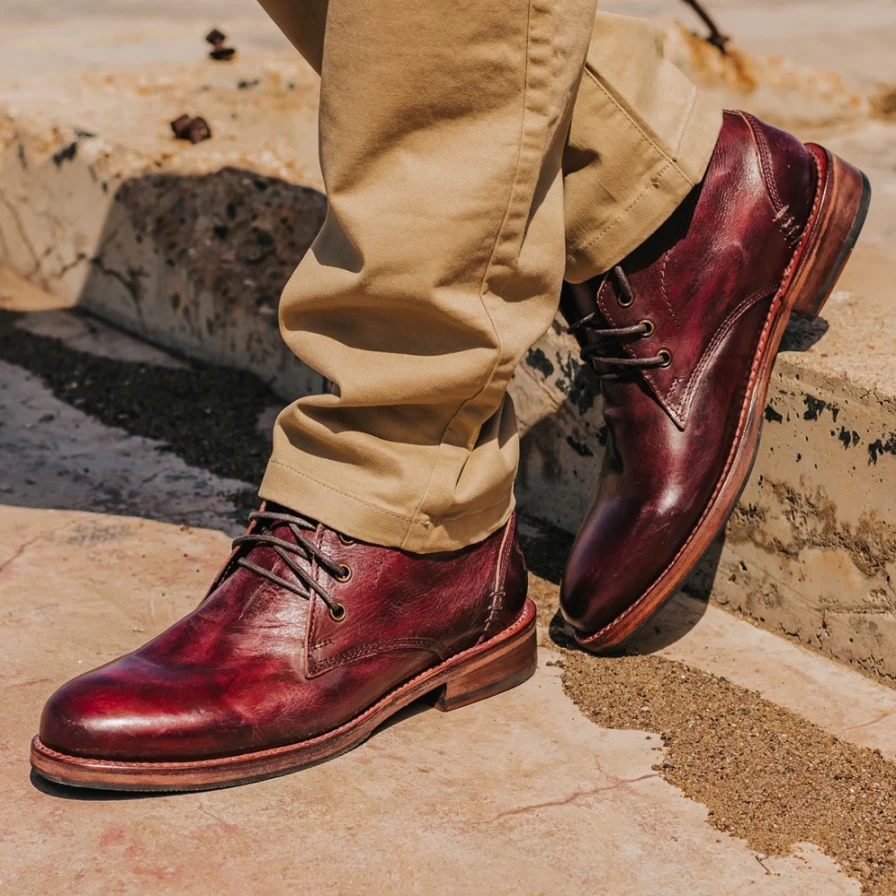 Freebird Stores McCoy Men's Wine Color Boots