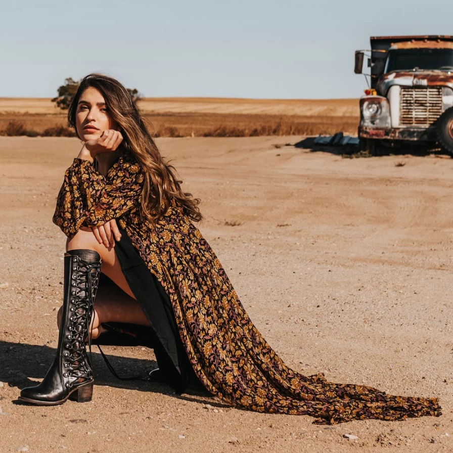 Freebird Stores Women's Chapelle Boots in Black Multi Color