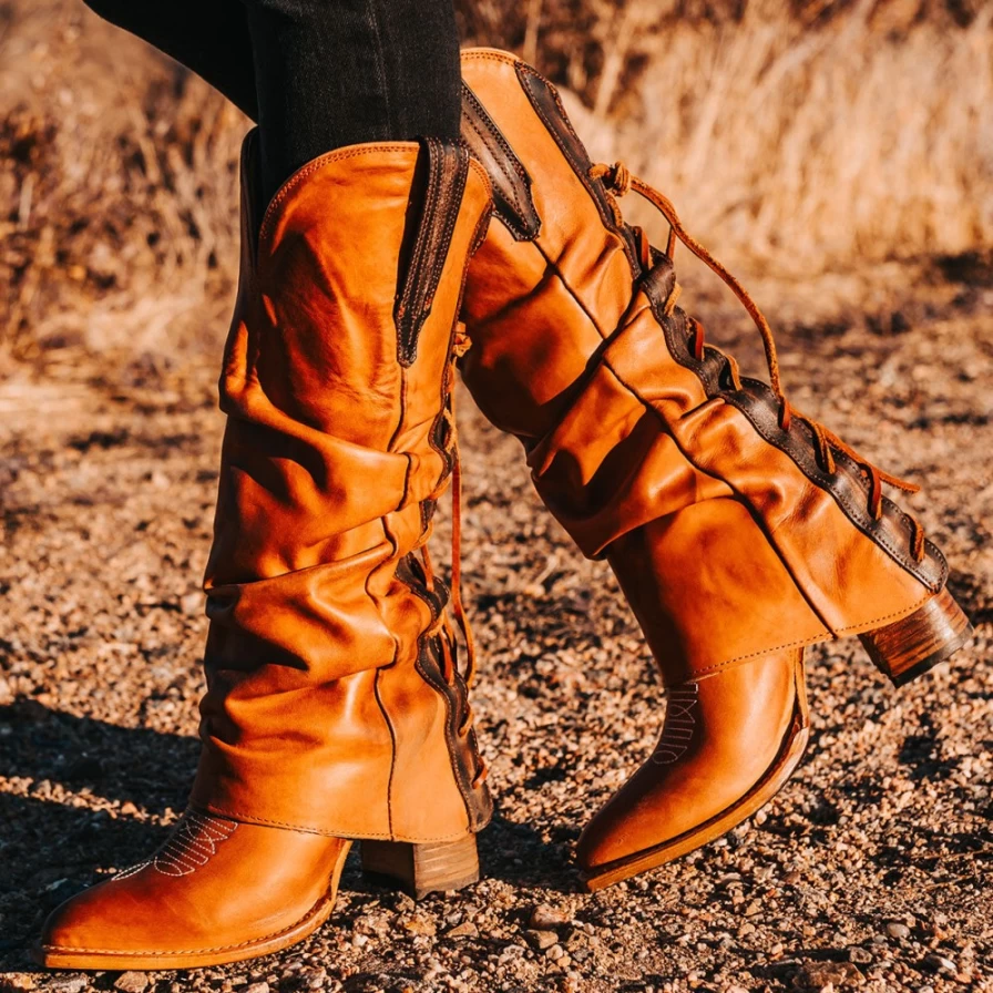 Freebird Stores Jules Women's Cognac Leather Boots