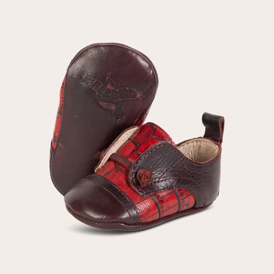 Freebird Stores Women's Baby Mabel Shoes in Wine Multi Color