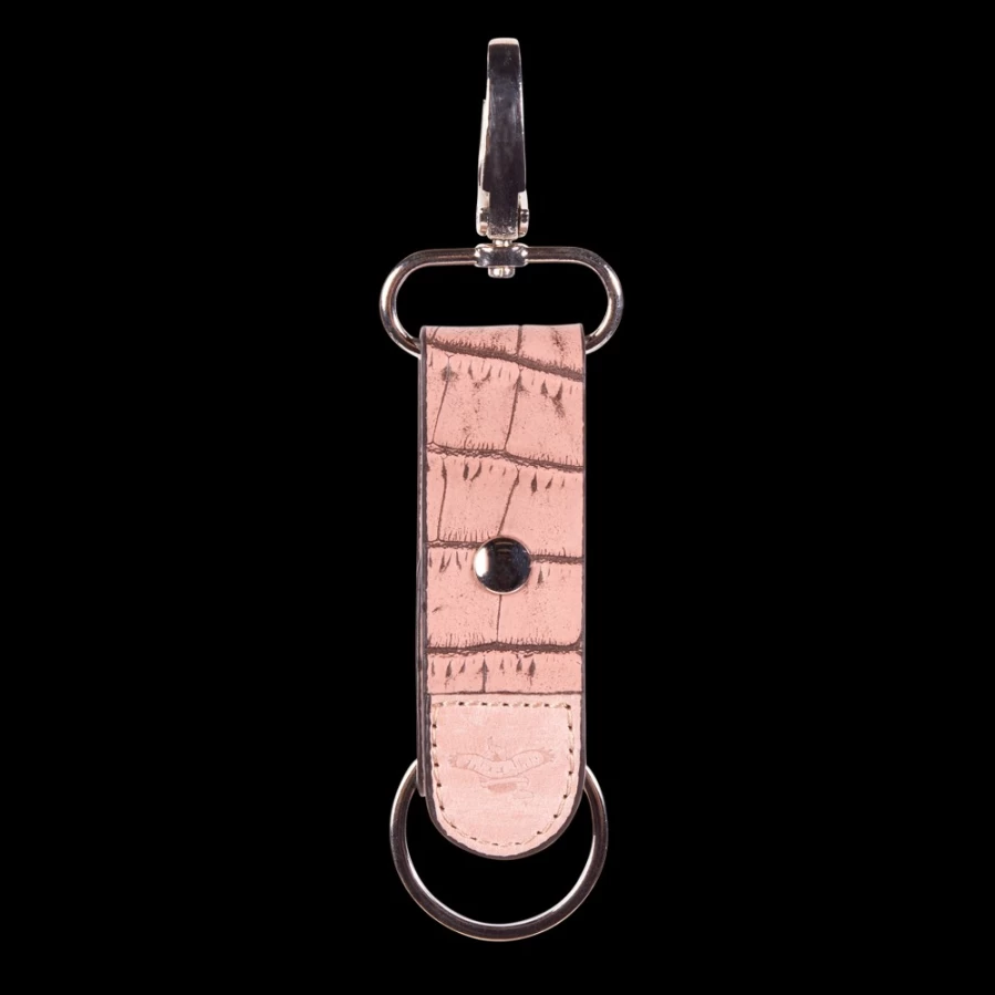 "Freebird Stores Women's Pink Croco Key Chain - Stylish & Durable Keyring"