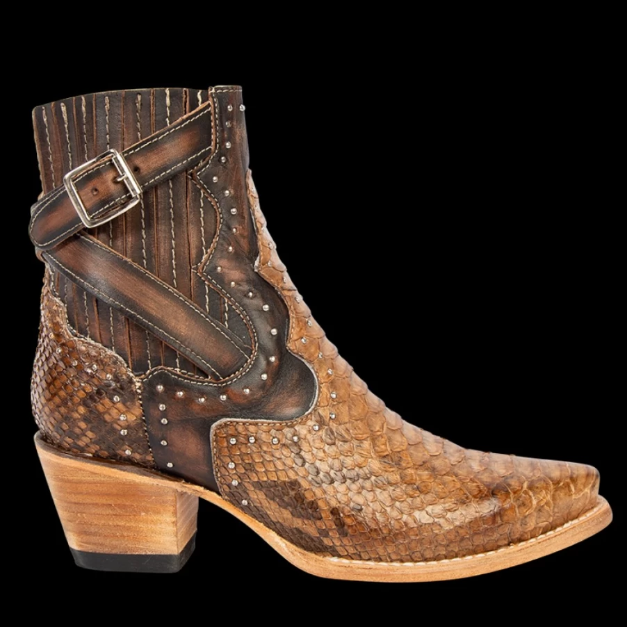 Freebird Stores Women's Tan Python Morgan Boots