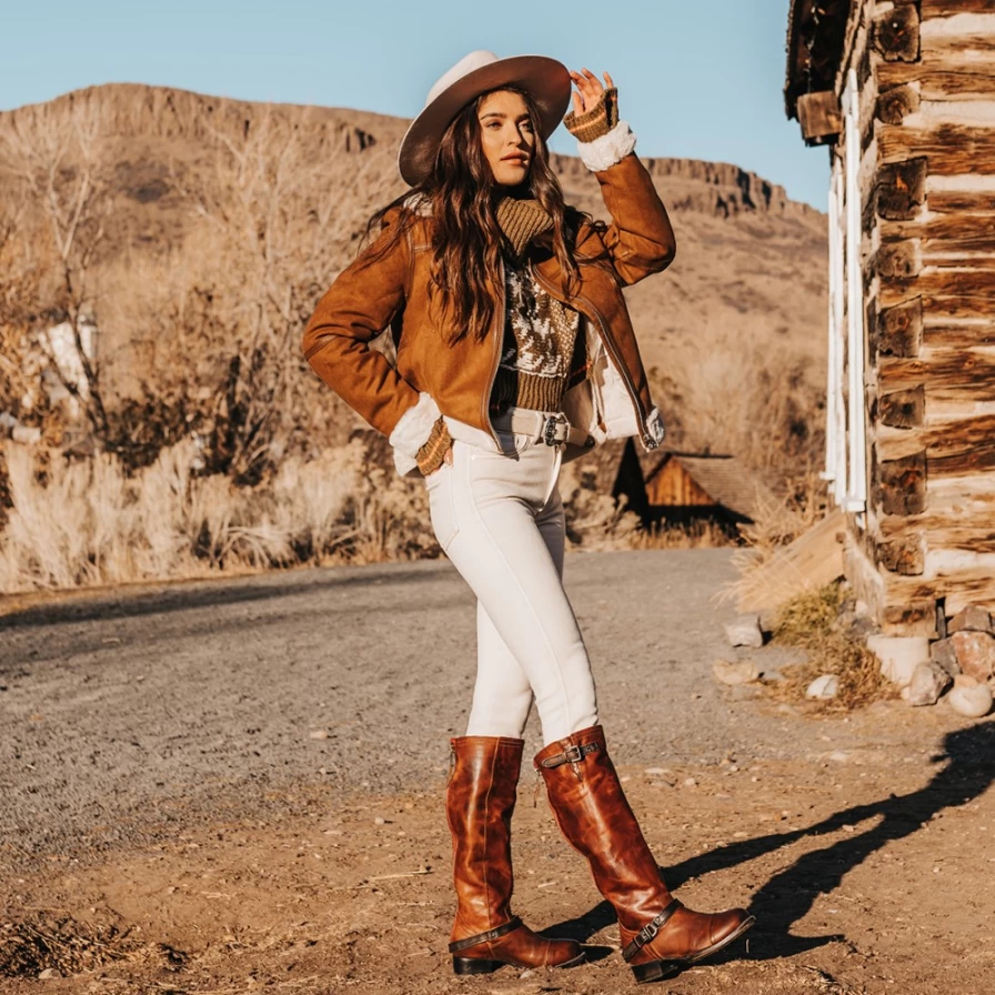 Freebird Stores Women's Cognac Roadey Boots