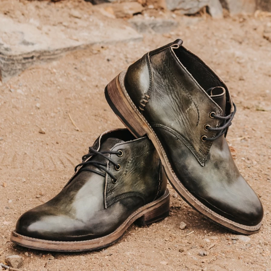 Freebird Stores McCoy Men's Olive Casual Boots