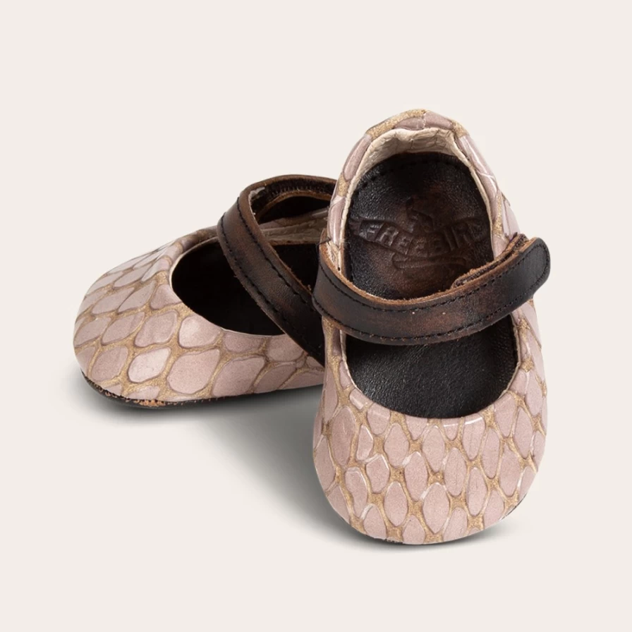 Freebird Stores Women's Baby Jane Stone Croco Sandals - Stylish & Comfortable Footwear