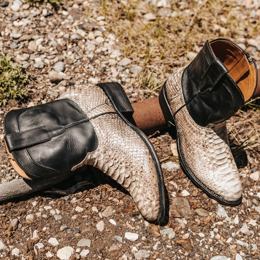 Freebird Stores Men's Desperado Boots in Black/White - Stylish & Durable Footwear