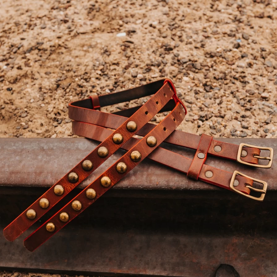 Freebird Stores Women's Brown Double Belt - Stylish Leather Fashion Accessory