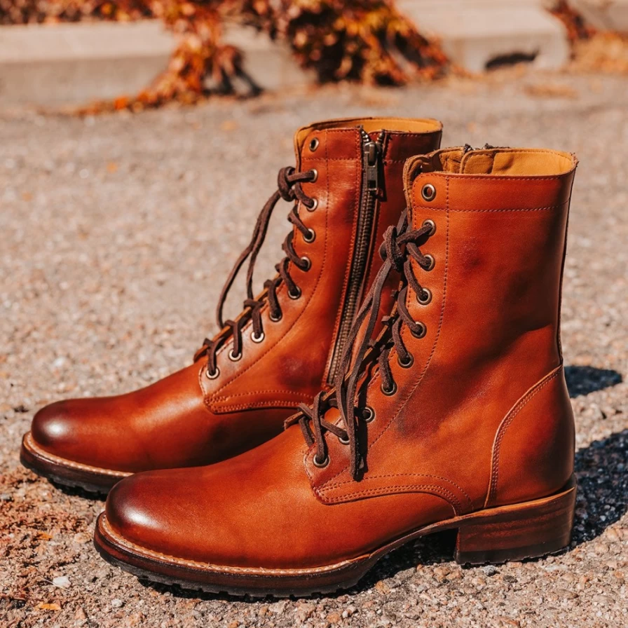 Freebird Stores Men's Denver Boot in Rust - Premium Leather Casual Footwear