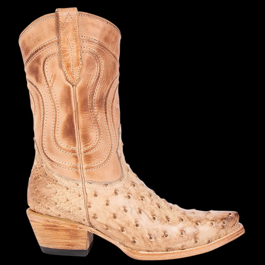 Freebird Stores Women's Beige Ostrich Multi Warrick Boots