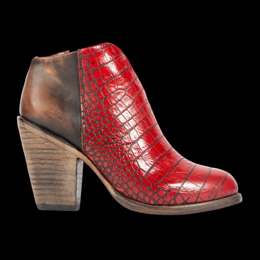 Freebird Stores Women's Red Croco Detroit Boots