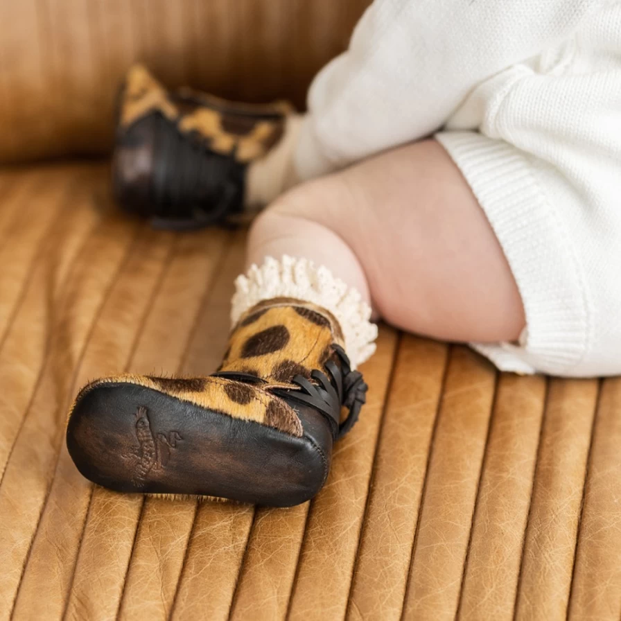 Freebird Stores Women's Leopard Print Baby Coal Boots