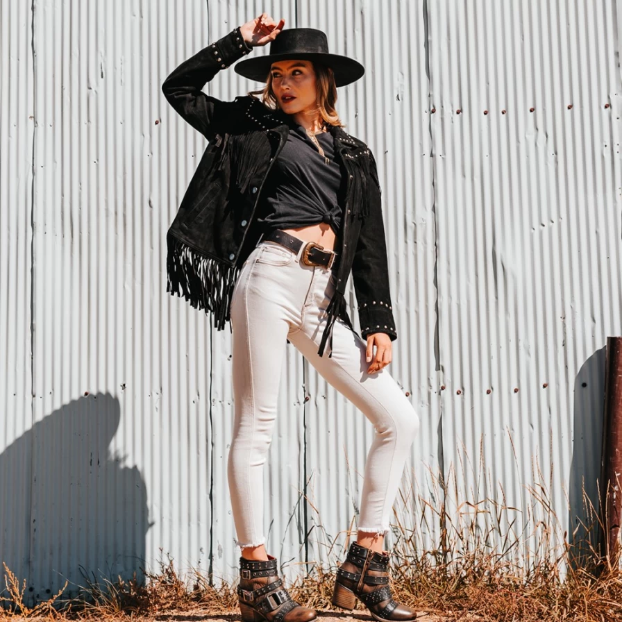 "Freebird Stores Women's Black Slayer Boots – Stylish & Comfortable Footwear"