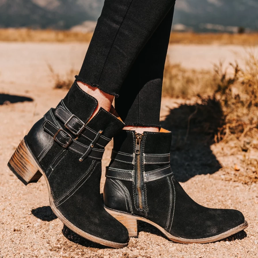 Freebird Stores Women's Shiloh Black Suede Boots