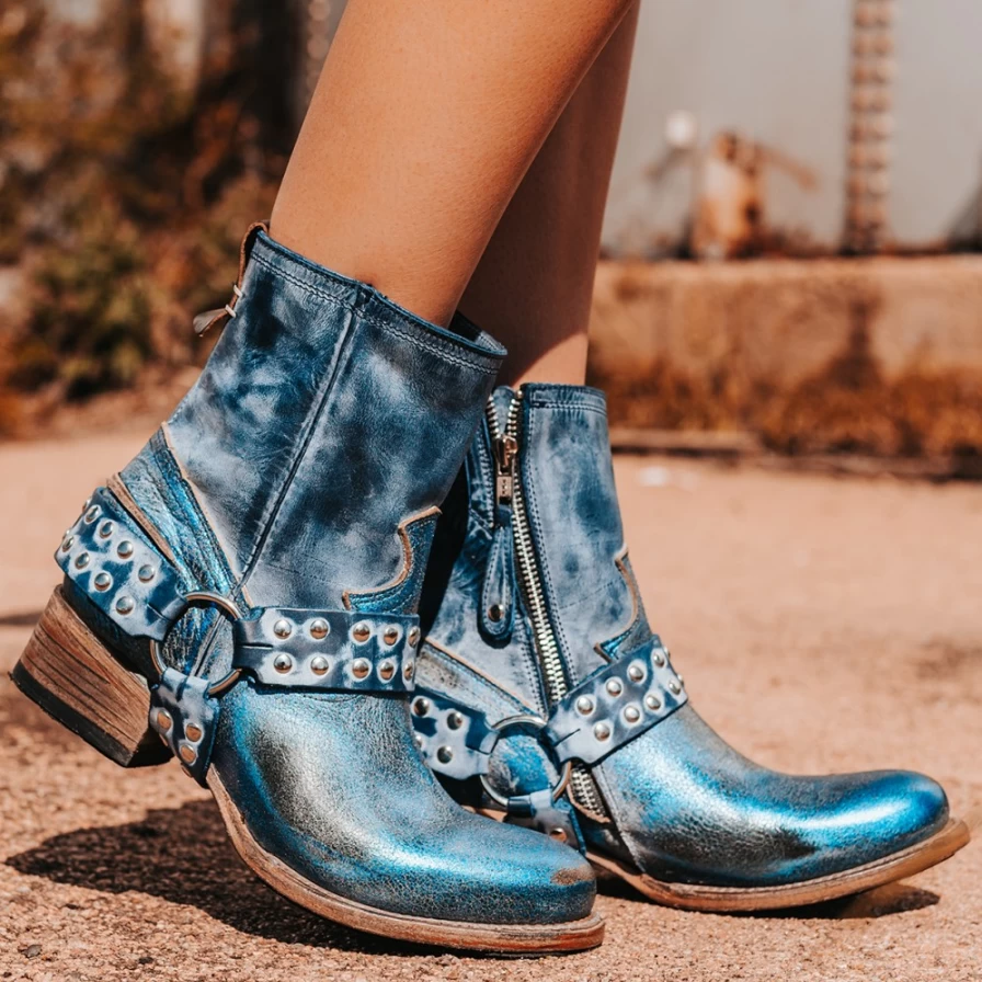 Freebird Stores Women's Ramone Boots in Royal Multi Color