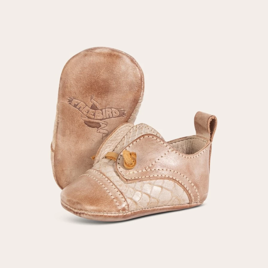 "Freebird Stores Women's Taupe Baby Mabel Shoes – Stylish & Comfortable"