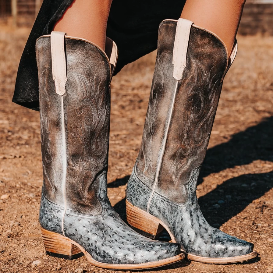 Freebird Stores Women's Ice Ostrich Woodland Boots