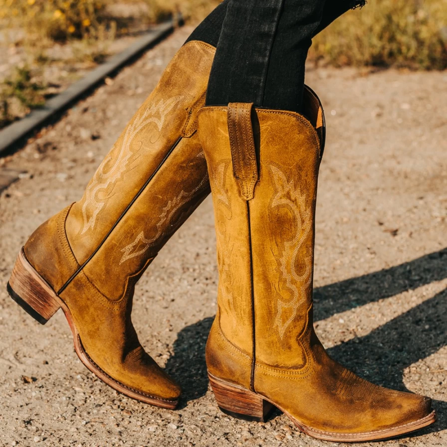 "Freebird Stores Women's Olive Suede Woodland Boots"