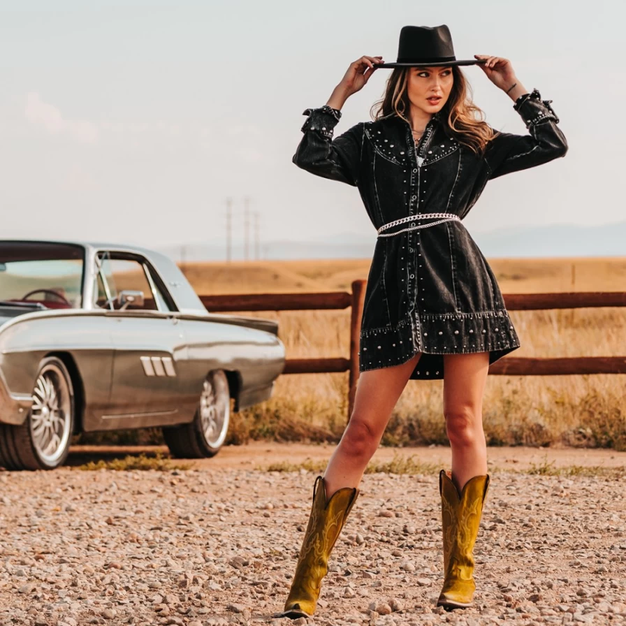 "Freebird Stores Women's Olive Suede Woodland Boots"