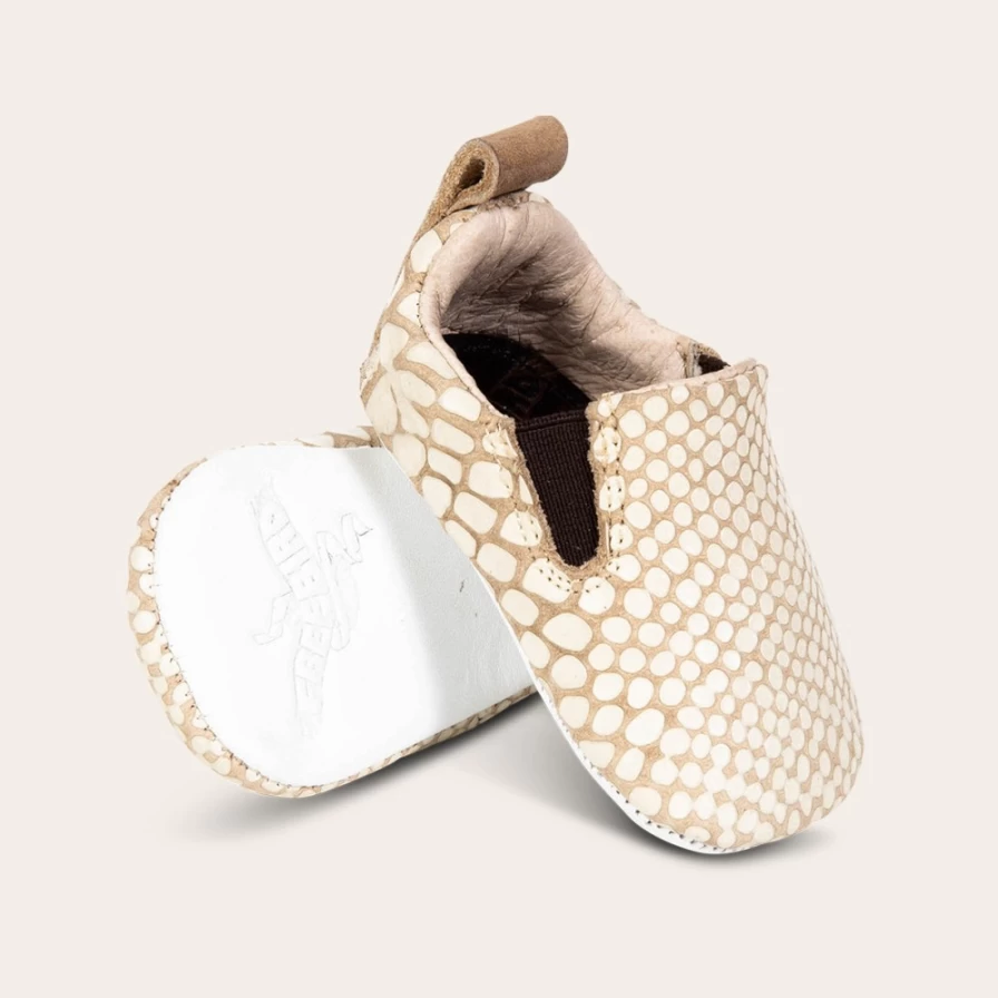 "Freebird Stores Women's White Snake Baby Kicks Sneakers"
