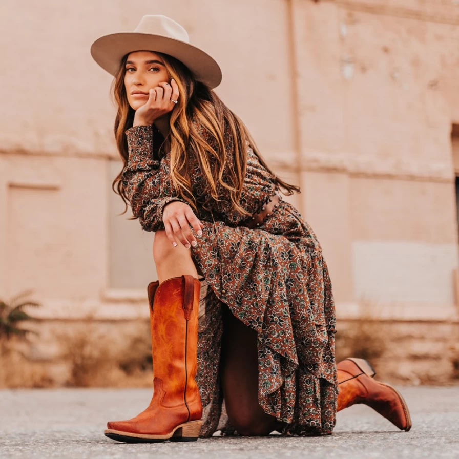 "Freebird Stores Women's Rust Suede Woodland Boots"