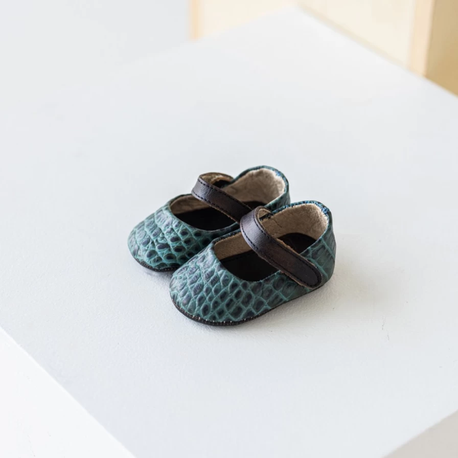 Freebird Stores Women's Baby Jane Turquoise Croco Sandals