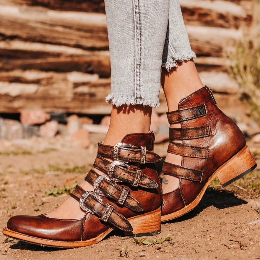 Freebird Stores Women's Scarlett Boot in Cognac Multi Color