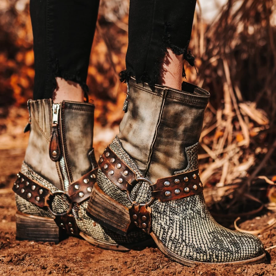Freebird Stores Women's Ramone Boots in Olive Multi - Stylish & Comfortable Footwear
