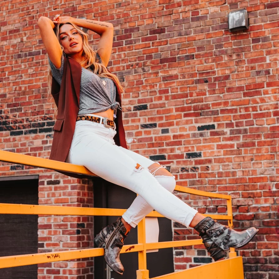 Freebird Stores Women's Crue Boots in Graphite Multi - Stylish & Comfortable Footwear