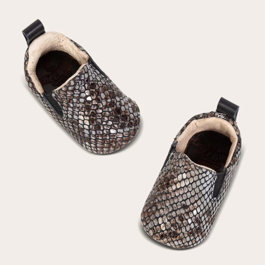 "Freebird Stores Women's Blue Snake Baby Kicks Sneakers"