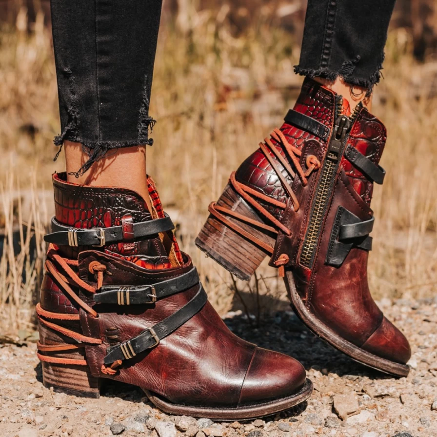 Freebird Stores Women's Crue Boot in Wine Multi Color