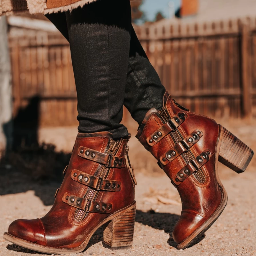 Freebird Stores Women's Beckett Boot in Cognac - Stylish & Comfortable Ankle Boots