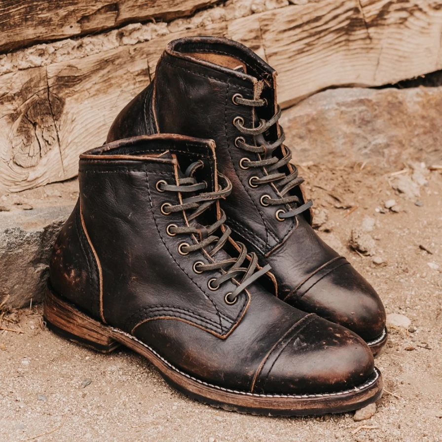 Freebird Stores Men's Black Distressed Leavenworth Boots