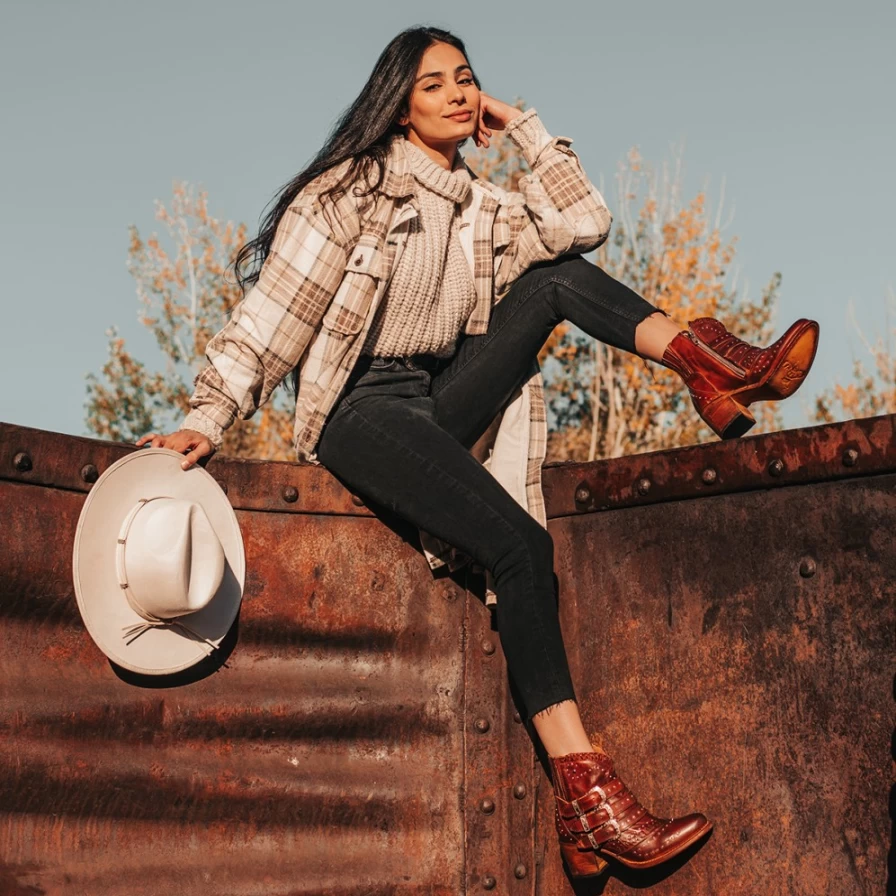 Freebird Stores Women's Savanna Boot in Cognac - Stylish & Comfortable Ankle Booties