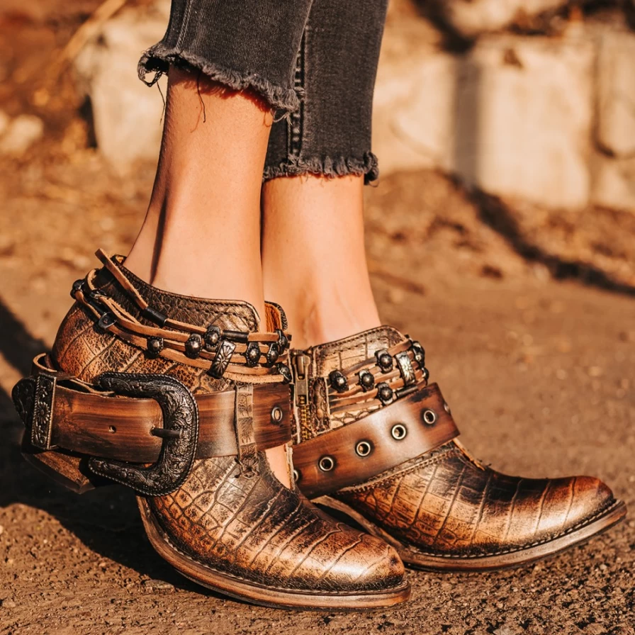 Freebird Stores Women's Saloon Boot in Bronze Multi Color