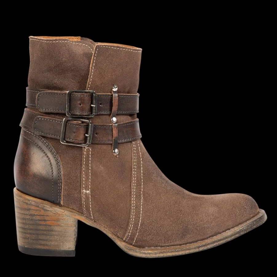Freebird Stores Women's Shiloh Boot in Grey Suede - Casual Ankle Booties