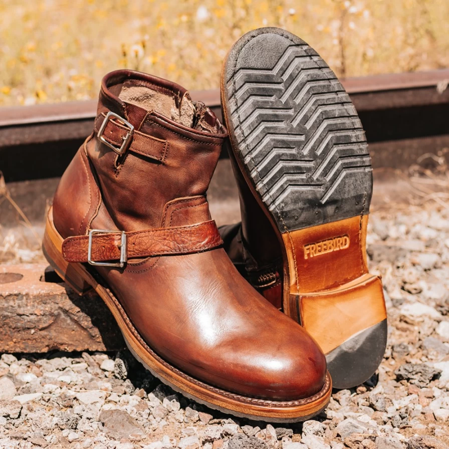 Freebird Stores Men's Cognac Railroad Boots
